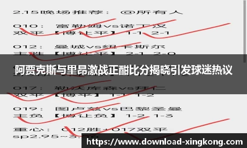 阿贾克斯与里昂激战正酣比分揭晓引发球迷热议